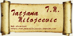 Tatjana Milojčević vizit kartica